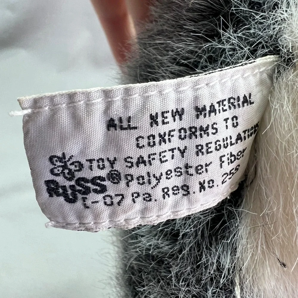 Russ Berrie‎ Blizzard Husky Wolf Dog Vintage 1995 Plush Item 630 16